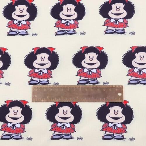 Diy polyester cotton polyester cartoon printed cloth fabric polyester cotton fabric patchwork manufacturer 50 * 140cm pieces