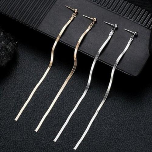 14cm Long Chain Tassel Earrings For Women Metal Earing Gold Silver Color Earings Jewelry Earring Brinco Kolczyki Pendientes