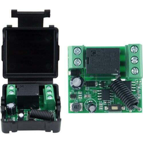 433mhz Universal Relay Receiver, rf, remote control, dc 12v, 24v, 10a, 1ch, for door, garage, light, led, fanner, motor, signal