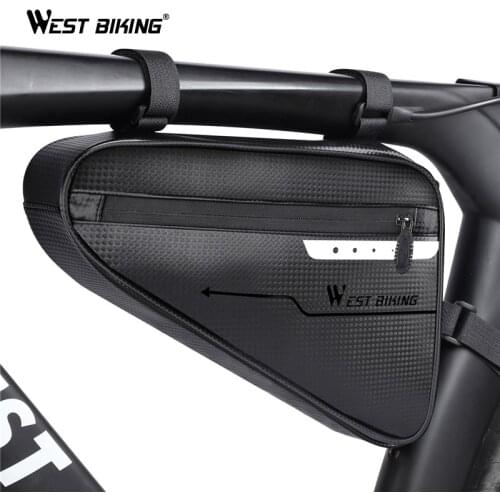 WEST BIKING 3L Bike Bags Triangle Rainproof Storage Cycling Front Tube Tools Bag MTB Road Bicycle Electric Scooter Accessories