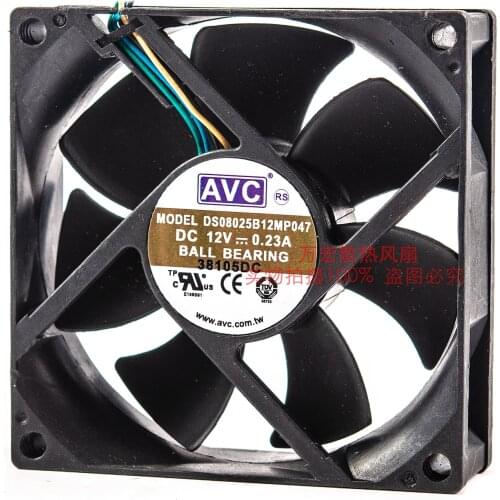 Fan for DS08025B12MP047 8025 80X80X25MM 8CM DS12025B12HP007 120X120X25MM 12025 12CM 12V