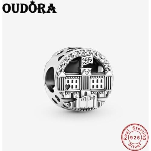 Fit Pandora Charms Bracelet Orignal 925 Sterling Silver Sparkling Buckingham Palace Charm Beads Women DIY Jewelry Berloque