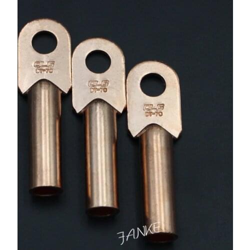 1piece DT-70 70mm2 Cable Lug Terminal Connector Copper Tone for 12.5mm Dia Bolt Electric power fittings National Standard