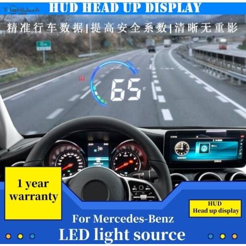 3.8 HUD Head-Up Display OBD Car-Styling Overspeed Warning Windshield Projector Alarm System For Mercedes-Benz C, GLC, GLA, CLA