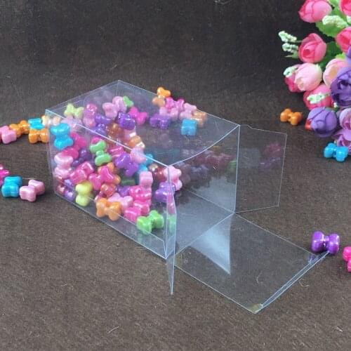 50pcs 4*4*8cm clear plastic pvc box packing boxes for gifts/chocolate/candy/cosmetic/crafts square transparent pvc Box