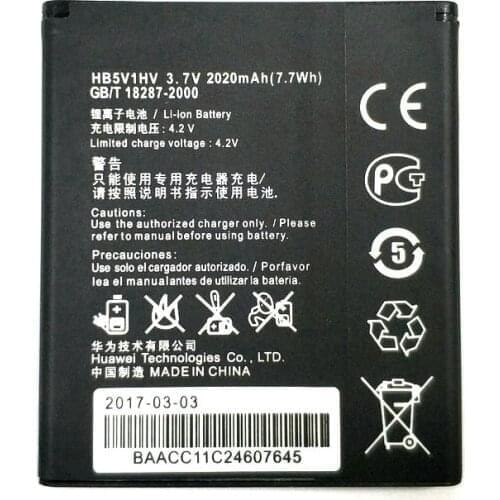 New High Quality HB5V1HV battery for Huawei Ascend W1 Y300 Y300C Y500 Y511 T8833 U8833 W1-C00 Phone