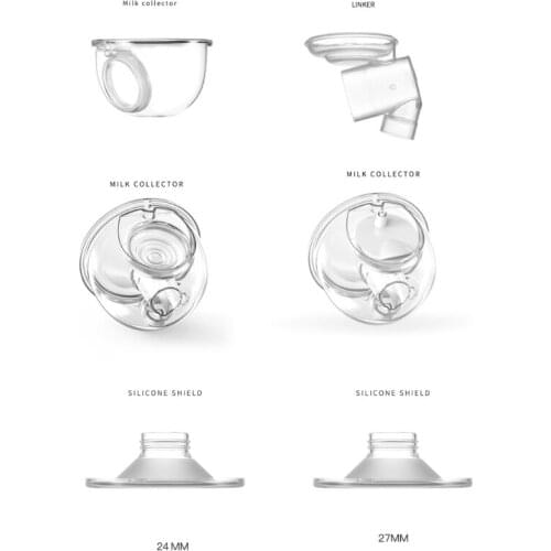 Wearable Breast Pump Accessories Silicone Horn Diaphragm Milk Collector Nursing Cup Tee Joint Electric Breastpump Parts not BPA
