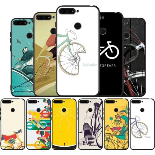 CYCLING art black Silicone Phone Case For Huawei honor 30 20 Pro 8 8X 9 10 20 Lite Mate 10 20 30 Lite Pro cover