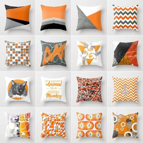 Net red yellow sofa living room bay window pillow