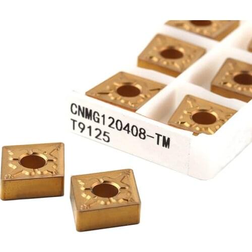 CNMG120404-TM T9125 CNMG120408-TM T9125 External Turning Tool Carbide Inserts CNC Metal Lathe Tool Suitable For Processing Steel