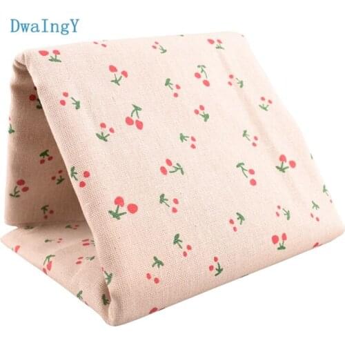 DwaIngY Cherry Series Cotton Linen Fabric For Patchwork DIY,Quilting,Sewing,tablecloth,pillowcase,Placemat Cushion Half Meter