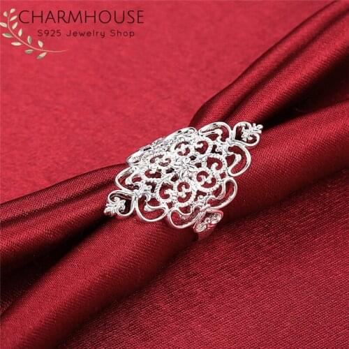 Pure Silver 925 Rings For Lady Exquisite Long Finger Ring Wedding Band Anillo Engagement Vintage Jewelry Accessories Bijoux