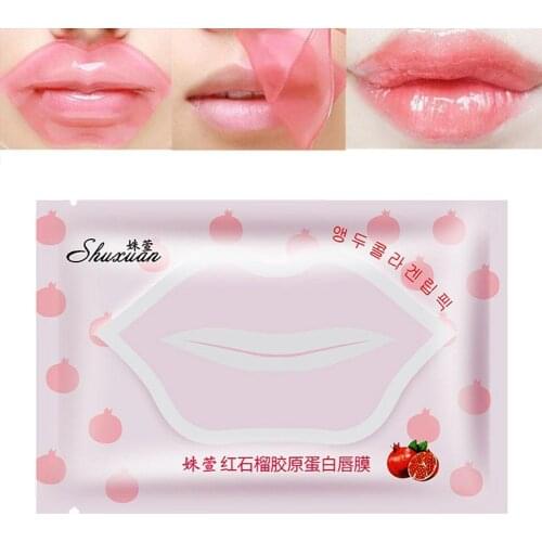 1/5pcs Collagen Lip Mask Moisturizing Anti Dry Lip Membrane Plant Extract Pomegranate Essence Nourishing Anti wrinkle Skin Care