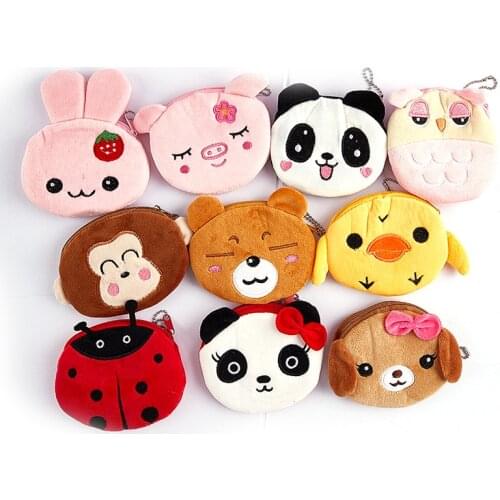 Cartoon Women Coin Purse Cute Animal Zipper Children Girl Coin Wallet Bag Key