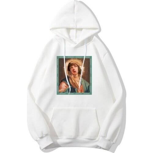 New Virgin Mary Mens Hoodie 2021 Funny Printed fleeces Hoodie Hip Hop Casual Cotton Hoodie Hoody Tees Streetwear