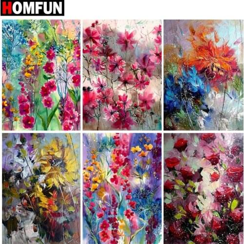 HOMFUN Full Square/Round Drill 5D DIY Diamond Painting "Bouquet scene" Embroidery Cross Stitch 5D Home Decor Gift