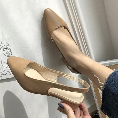 Spring New Women High Heels Outdoor Fashion Shoes Shallow Mouth Leisure Women Shoes Professional Work Shoes buckles Size35-39