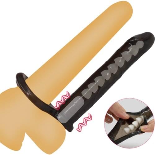 New Small Strapon Dildo Vibrator For Men With Ring Vibrating G Spot Massager Prostate Vibrator Anal Sex Toys for Couples Women