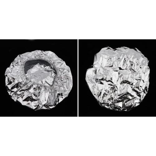 2 Pieces Of Disposable Aluminum Foil Shower Cap Bathing Cap, One Size