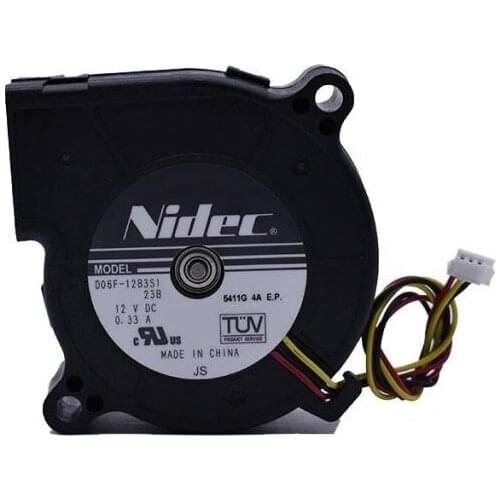 Original NIDEC D06F-12B3S1 6025 DC 12V 0.33A 60*60*25mm 3-wire blower cooling fan