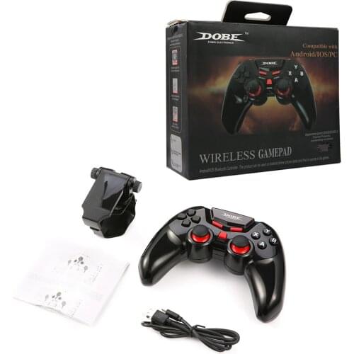 Portable Wireless Bluetooth Gamepad Game Controller Joystick with Holder Bracket for Android/IOS Smart Phone/PC/TV Box/Tablet PC