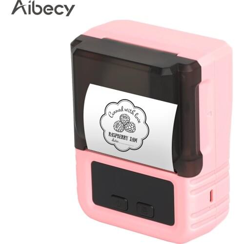 Aibecy Portable Handheld Label Printer 203dpi Thermal Printer Support 20-50mm Paper Width Multiple Language Print Use with APP