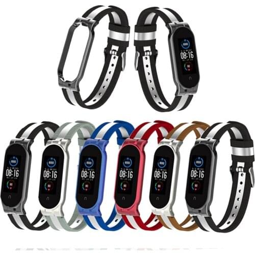 Correa For Xiaomi Mi Band 5 4 3 Strap Nylon Watchband Sport Bracelet On Mi Band 4 5 Smart Watch Band Accessories Opaska Miband 4