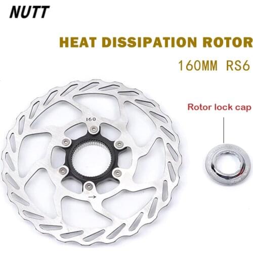 NUTT 160mm Heat Dissipation MTB Center Lock Disc Brake Rotor With Cooling Hollow Pads For Mountain Road Bike Disk Rotors Parts