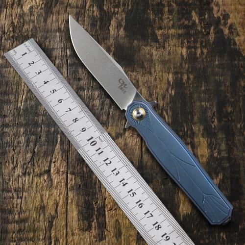 CH3505 S35VN steel blade folding knife TC4 Titanium handle Ball bearing tactical knives outdoor self-defense hunting EDC tool