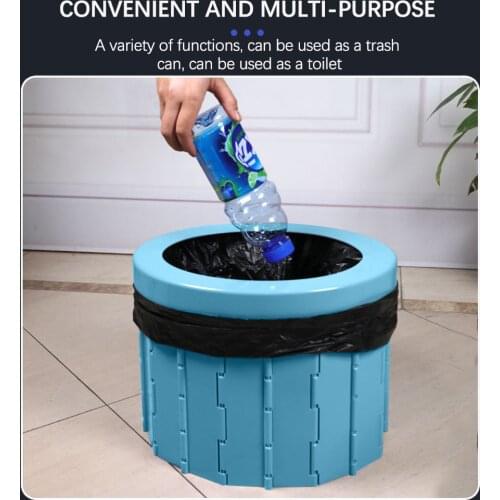 Folding Portable Toilet Commode Porta Potty Car Toilet Camping Toilet for Travel Bucket Toilet Seat for Camping Hiking Long trip
