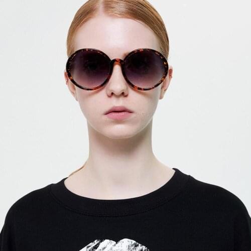 Minakolife Metal round sunglasses women 2020 luxury brand designer trending Leopard white transparent brown circle oculos