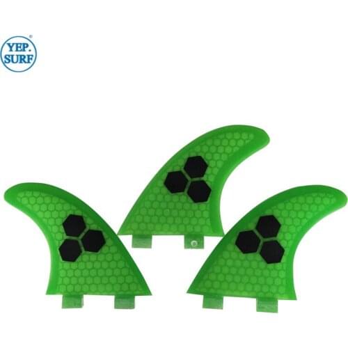 Up Surfboard Double Tabs M Surfboard Fin Yep Fiberglass Honeycomb M Fins Fiber Green with logo Fins