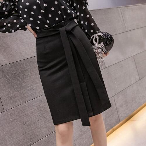 Fashion Women Office Formal Pencil Skirt Spring Summer Elegant Korean High Waist Mini Skirt Plus Size 5XL Black Red OL Skirts