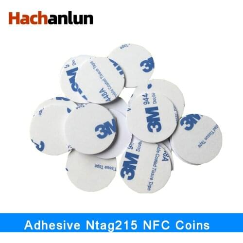 1/5/10pcs Nfc Ntag215 Coin Adhesive Tag Key 13.56mhz Ntag 215 Universal Label Rfid Ultralight Tags Labels 25 Mm Diameter