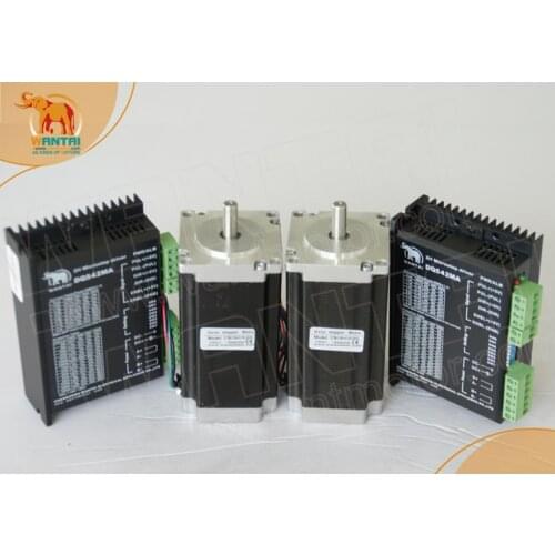2AXIS Wantai Nema23 SingleShaft 57BYGH115-003 Stepper Motor 3Nm 425oz-in&DriverDQ542MA 50V4.2A CNC Rounter KIT