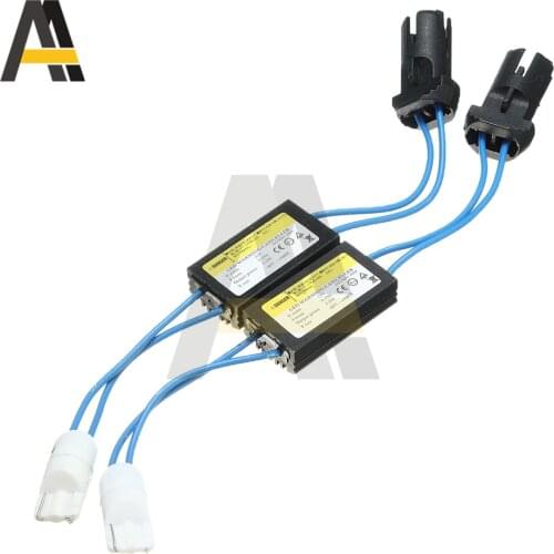 2pcs DC 12V LED 501 T10 T15 194 Warning Canceller Decoder W5W 168 921 NO Canbus OCB Error Load Resistor with Hard Case