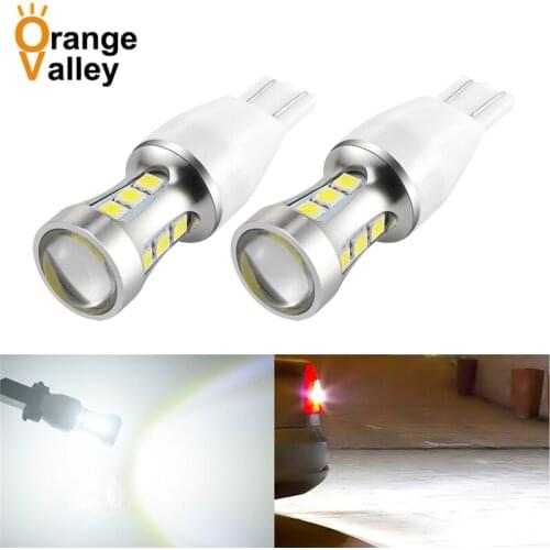 50PCS New T15 W16W Super Bright 18 LED Car Tail Brake Bulbs Turn Signals Auto Bcakup Reverse Lamp Daytime Running Light