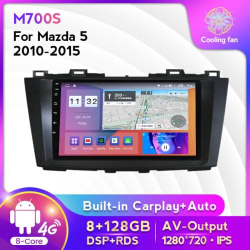 8 cores 9inch screen For Mazda 5 3 CW 2010-2015 Car Audio radio cassette wifi DSP IPS 2.5D BT USB SD DVR Camera