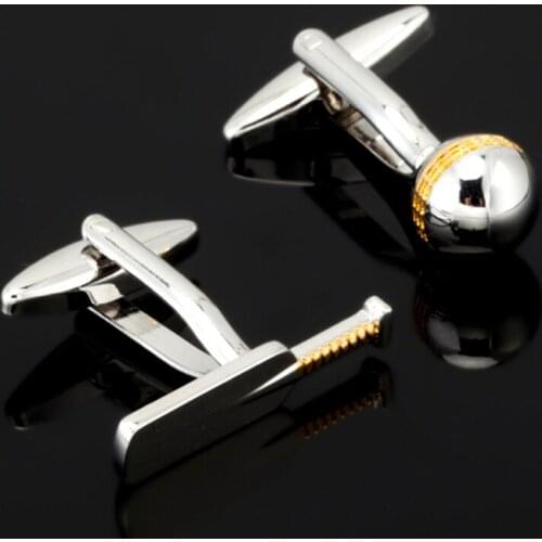 Free shipping, new ice hockey Cufflinks fashion mens shirt cuff button senior designer exclusive jewelry buttons gift