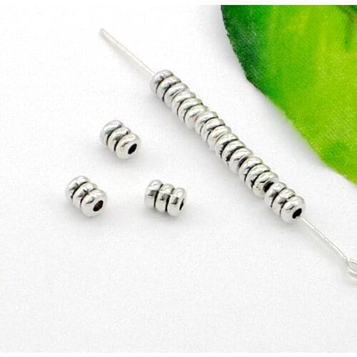 Free Shipping Wholesale 400Pcs Tibetan Silver Spacer bead Jewelry Craft DIY 5x4mm