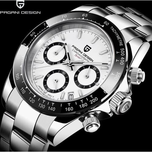 PAGANI DESIGN Top Brand Chronograph Mens Luxury Automatic Watch Stainless Steel Waterproof Sports Watch Relogio Masculino