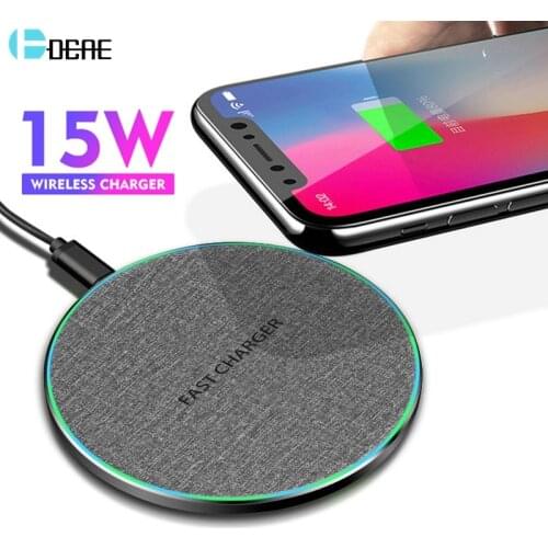 DCAE 15W Fast Charging USB C Wireless Charger For Samsung S10 S9 Note 10 9 8 10W Qi Quick Charge Pad for iPhone 11 Pro XS XR X 8