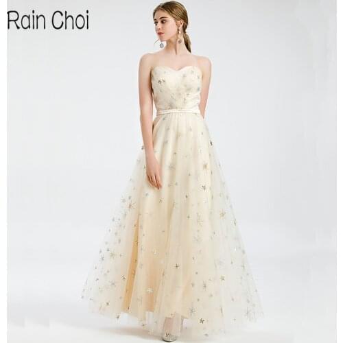 Long Evening Dresses 2020 Tulle Formal Gown Sweetheart Party Prom Dress