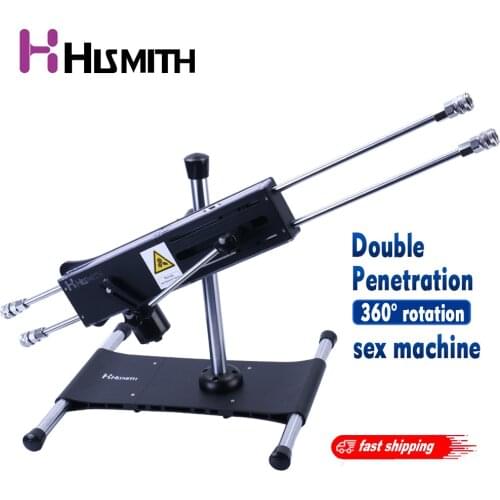 Hismith Double Head sex machine 15 cm Long Stroke Length Quiet Motor dildos massager vibrator Masturbation Cup Set for Couple