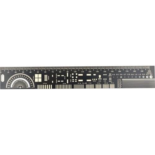 20cm PCB Engineering Ruler PCB Ruler PCB Package Unit Electronic Engineer Required Protractors Mutifunctional Tool