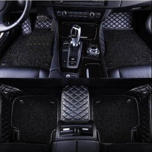 Custom Car Floor Mats For Citroen c4 c5 c2 c3 c6 drain C-Quatre/Triomphe Elysee Picasso car styling Double foot mats