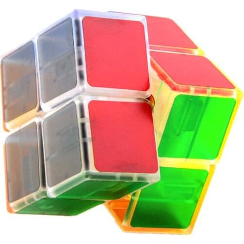 LanLan Transparent Cube 2x2x2 Magic Cube Professional Speed Puzzle Educational Toy Twist