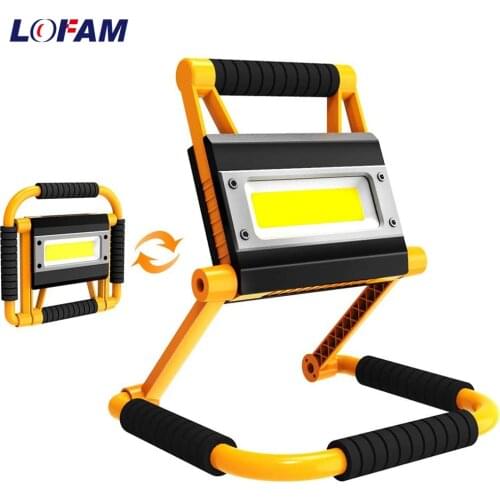 Lofam USB Rechargeable Flood Light LED Work Lamp Folding Rotary Outdoor Searchlight Spotlight for Fish & Camping