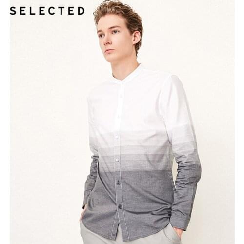 SELECTED Mens 100% Cotton Long sleeved Slim Fit Shirt |418305510