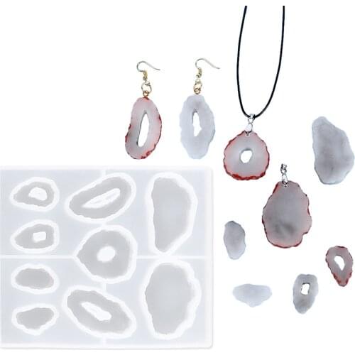 Irregular Stone Silicone Casting Resin Molds For DIY Resin Pendant Earring Jewelry Findings Tools Uv Epoxy Moulds Handmade Craft